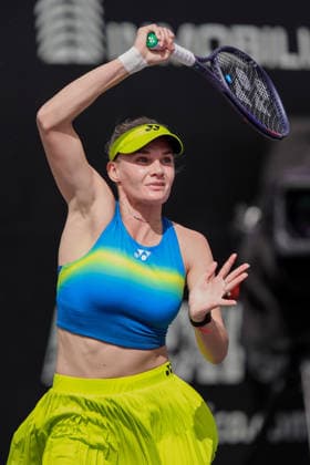 WTA, Tennis Damen MERIDA OPEN 2026 WTA MERIDA OPEN 2026 M. STAKUSIC VS D. YASTREMSKA 23022026 MERIDA, YUCATAN, MEXICO. Action photo of Dayana Yastremska, during day 1 of the WTA Merida Open 2026, held at the Yucatan Country Club of Merida, Yucatan, Mexico. Foto de accion de Dayana Yastremska, durante el dia 1 del WTA Merida Open 2026, celebrado en el Yucatan Country Club de Merida, Yucatan, Mexico. PHOTO BY IMAGENSHOP AGENCIA FOTOGRAFICA MERIDA YUCATAN MEXICO Copyright: xIMAGENSHOPxAGENCIAxFOTOGRAFICAx