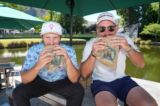 GOLF NEW ZEALAND OPEN, Ben Campbell and Lucas Herbert during the The 105th New Zealand Open at Millbrook Resort, Queenstown, NZ, Tuesday, February 24, 2026, (AAP Image Michael Thomas via Photosport) NO ARCHIVING NO ARCHIVING QUEENSTOWN NEW ZEALAND  Copyright: xMICHAELxTHOMASx 20260224118471834103