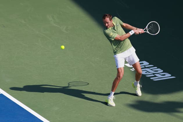 Daniil Medvedev, Dubai Duty Free Tennis Championships, Dubai, U.A.E. Tennis - Dubai Tennis Championships 2025 - ATP, Tennis Herren - Dubai Duty Free Tennis Stadium - Dubai - - United Arab Emirates - 24 February 2026. Copyright: xJuergenxHasenkopfx
