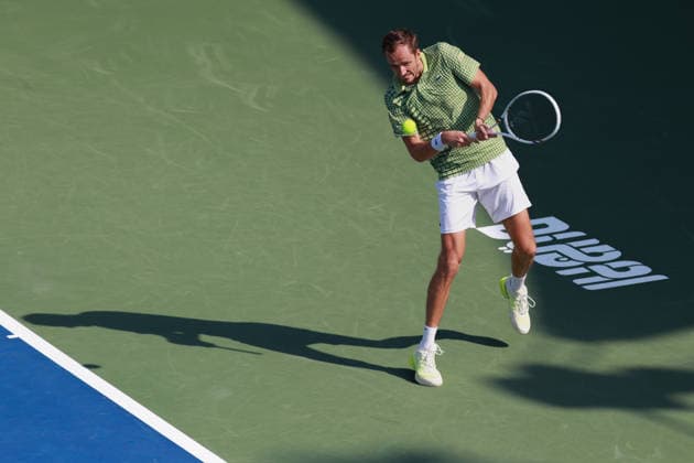 Daniil Medvedev, Dubai Duty Free Tennis Championships, Dubai, U.A.E. Tennis - Dubai Tennis Championships 2025 - ATP, Tennis Herren - Dubai Duty Free Tennis Stadium - Dubai - - United Arab Emirates - 24 February 2026. Copyright: xJuergenxHasenkopfx