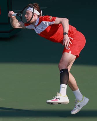 Alexander Bublik, Dubai Duty Free Tennis Championships, Dubai, U.A.E. Tennis - Dubai Tennis Championships 2025 - ATP, Tennis Herren - Dubai Duty Free Tennis Stadium - Dubai - - United Arab Emirates - 24 February 2026. Copyright: xJuergenxHasenkopfx