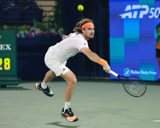 Stefanos Tsitsipas, Dubai Duty Free Tennis Championships, Dubai, U.A.E. Tennis - Dubai Tennis Championships 2025 - ATP, Tennis Herren - Dubai Duty Free Tennis Stadium - Dubai - - United Arab Emirates - 24 February 2026. Copyright: xJuergenxHasenkopfx