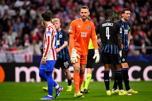 Atletico de Madrid v Club Brugge - UEFA Champions League MADRID, SPAIN - FEBRUARY 24 : Mignolet Simon goalkeeper of Club Brugge during the UEFA Champions League 2025 26 knockout phase play-off match second leg between Atletico de Madrid and Club Brugge on February 24, 2026 in Madrid, Spain, 24 02 2026 Madrid Spain  Copyright: xTomasxSiskx