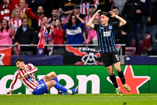 Atletico de Madrid v Club Brugge - UEFA Champions League MADRID, SPAIN - FEBRUARY 24 : Vetlesen Hugo midfielder of Club Brugge dejected during the UEFA Champions League 2025 26 knockout phase play-off match second leg between Atletico de Madrid and Club Brugge on February 24, 2026 in Madrid, Spain, 24 02 2026 Madrid Spain  Copyright: xTomasxSiskx