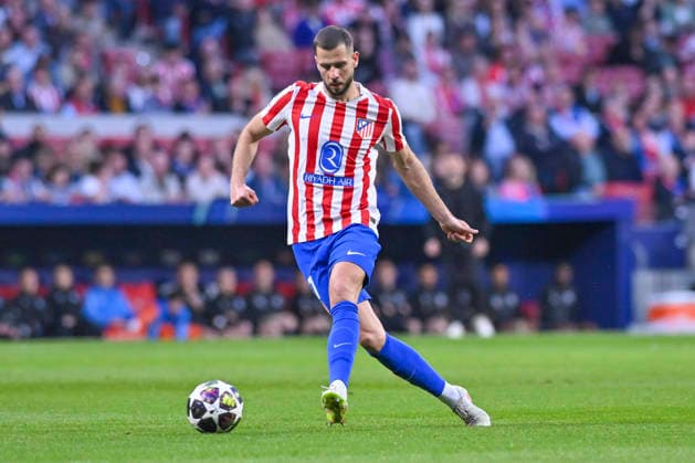 February 24, 2026, Madrid, Madrid, Spain: DAVID HANCKO of Atletico de Madrid pases the ball during the Champions League match, second leg of the Play-Off between ATLo°TICO DE MADRID and CLUB BRUJAS KV, held on February 24, 2026, at the Riad Air Metropolitano, Madrid, Spain. ATLETICO DE MADRID Vs CLUB BRUJAS KV Champions League Match, Season 25 26 (02 24 26) - ZUMAc312 20260224_zsp_c312_017 Copyright: xOscarxManuelxSanchezx