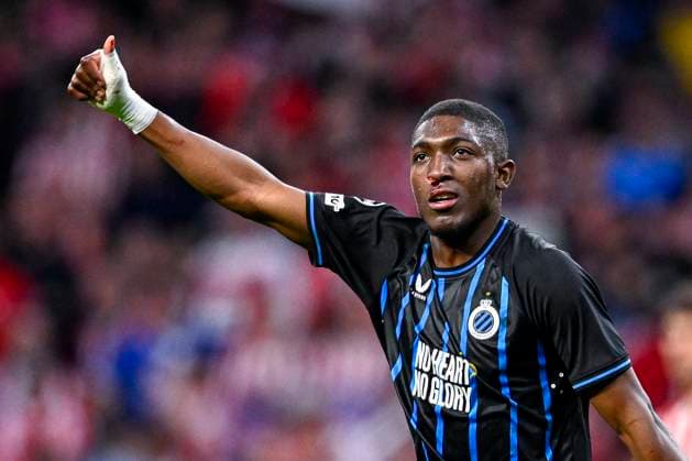 Atletico de Madrid v Club Brugge - UEFA Champions League MADRID, SPAIN - FEBRUARY 24 : Ordonez Joel defender of Club Brugge celebrating scoring a goal (1-1) during the UEFA Champions League 2025 26 knockout phase play-off match second leg between Atletico de Madrid and Club Brugge on February 24, 2026 in Madrid, Spain, 24 02 2026 Madrid Spain  Copyright: xTomasxSiskx