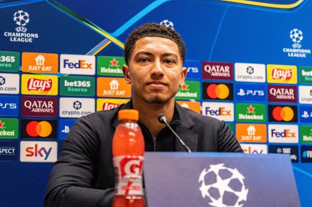 24.02.2026, Atalanta Bergamo vs. Borussia Dortmund, UEFA Champions League, Playoffs-Rückspiel Die Pressekonferenz vor dem Rückspiel mit Niko Kovac (Borussia Dortmund, Trainer) und Jobe Bellingham (Borussia Dortmund, 7) Regulations prohibit any use of photographs as image sequences and or quasi video Copyright: xBahhoxKarax