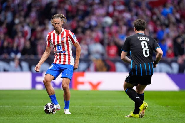 February 24, 2026, Madrid, Madrid, Spain: Marcos Llorente of Atletico de Madrid plays the ball during the UEFA Champions League 2025 26 KO play-offs Second Leg match between Atletico de Madrid and Club Brugge KV at Riyadh Air Metropolitano on February 24, 2026, in Madrid, Spain. Madrid Spain - ZUMAa181 20260224_zaa_a181_039 Copyright: xDennisxAgyemanx