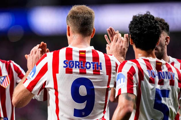 February 24, 2026, Madrid, Madrid, Spain: Alexander Sorloth of Atletico de Madrid celebrates a goal during the UEFA Champions League 2025 26 KO play-offs Second Leg match between Atletico de Madrid and Club Brugge KV at Riyadh Air Metropolitano on February 24, 2026, in Madrid, Spain. Atletico De Madrid V Club Brugge KV - UEFA Champions League 2025 26 KO Play-Offs Second Leg  - ZUMAa181 20260224_zaa_a181_053 Copyright: xOscarxJ.xBarrosox