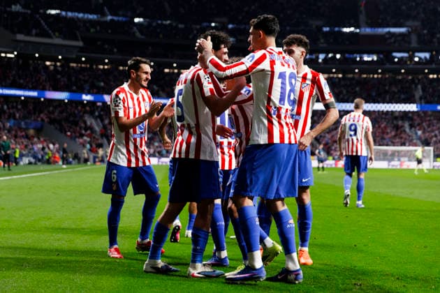 UEFA champions league - Atletico de Madrid vs Club Brugge MADRID,SPAIN - 24 February:Several players of Atletico de Madrid Celebrates a goal during UEFA champions league 2025 26 Knockout Play-off second Leg match between Atletico de Madrid and Club Brugge at Riyadh Air Metropolitano Stadium. (Photo by Guille Martinez f22photo) Madrid Riyadh Air Metropolitano Stadium Spain Copyright: xGuillermoxMartinezx