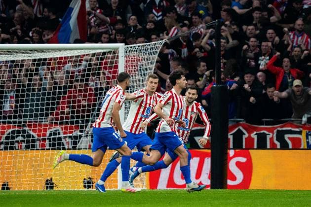 Cardoso (N5) celebrates Atletico de Madrid second goal during UEFA Champions League match between Atletico de Madrid and Club Brugge KV at the Estadio Riyadh Air Metropolitano in Madrid, Spain Copyright: xAndresxLopezxSheridanxx xSPPx Sportspressphoto_SPR97164