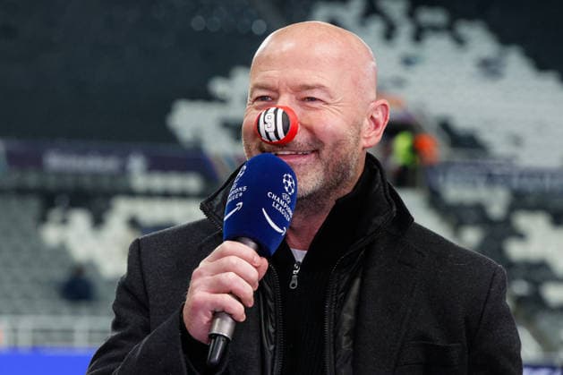 Newcastle United v FK QARABAG, Champions League Alan Shearer with his number 9 custom red nose during the Champions League match between Newcastle United and FK QARABAG at St. James s Park, Newcastle, UK on 24 February 2026. Newcastle St. James s Park Tyne and Wear UK Editorial use only , Copyright: xCraigxCowanx PSI-23795-0054