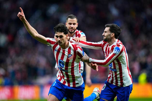 ESP: Atletico de Madrid - Club Brugge. UEFA Champions League. Round of 16. Second Leg. Johnny Cardoso of Atletico de Madrid celebrates after scoring the 2-1 during the UEFA Champions League match, between Atletico de Madrid and Club Brugge, Round of 16, second Leg, played at Riyadh Air Mertropolitano Stadium on February 24, 2026 in Madrid, Spain. kpng Copyright: xCesarxCebollax xPRESSINPHOTOx PS_260224_ATM_BRU_2526_056