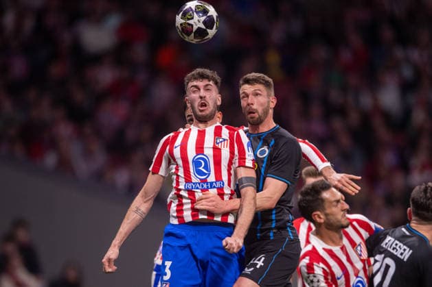 February 24, 2026, Madrid, Madrid, Spain: MADRID, SPAIN - FEBRUARY 24: MATTEO RUGGERI of Atletico de Madrid is seen on action during the UEFA Champions League 2025 26 Knockout match second lag between Atletico de Madrid and Club Brugge KV, at Riyadh Air Metropolitano Stadium on February 23, 2026 in Madrid, Spain Madrid Spain - ZUMAl192 20260224_zsp_l192_021 Copyright: xMiguelxLemosx