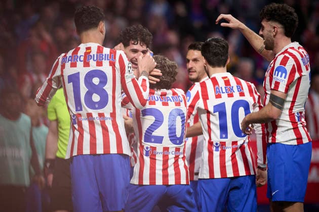 ATLETICO DE MADRID v CLUB BRUGGE KV. CHAMPIONS LEAGUE 2025 2026. ROUND KO PLAY-OFFS 2ND LEG MATCH. Atletico de Madrid s Johnny Cardoso celebrates goal with his teammates during Champions League 2025 2026, KO play-offs 2nd leg match. February 24 ,2026. (ALTERPHOTOS Jorge Ropero) MadridSpain  Copyright: xJorgexRoperox