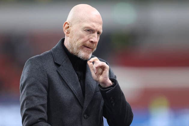 Matthias Sammer gestures during the UEFA Champions League 2025 26 League Knockout Play-off Second Leg match between Bayer 04 Leverkusen and Olympiacos FC at BayArena on February 24, 2026 in Leverkusen, Germany. (Photo by Oliver Kaelke DeFodi Images) -