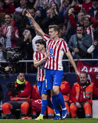 MADRID, SPAIN - FEBRUARY 24: Alexander Sørloth of Atletico de Madrid celebrates after scoring a goal during the UEFA Champions League 2025 26 match between Atletico de Madrid and Club Brugge at the Metropolitano Stadium in Madrid, Spain (Photo by Ricardo Nogueira Sports Press Photo) Copyright: xPedroxLoureiro SportsxPressxPhotx Sportspressphoto_SPR97198
