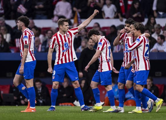 MADRID, SPAIN - FEBRUARY 24: Alexander Sørloth of Atletico de Madrid celebrates after scoring a goal during the UEFA Champions League 2025 26 match between Atletico de Madrid and Club Brugge at the Metropolitano Stadium in Madrid, Spain (Photo by Ricardo Nogueira Sports Press Photo) Copyright: xPedroxLoureiro SportsxPressxPhotx Sportspressphoto_SPR97199