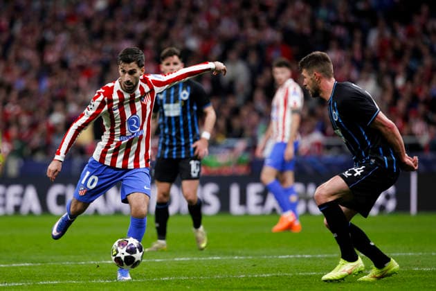 UEFA champions league - Atletico de Madrid vs Club Brugge MADRID,SPAIN - 24 February:Alex Baena of Atletico de Madrid in action during UEFA champions league 2025 26 Knockout Play-off second Leg match between Atletico de Madrid and Club Brugge at Riyadh Air Metropolitano Stadium. (Photo by Guille Martinez f22photo) Madrid Riyadh Air Metropolitano Stadium Spain Copyright: xGuillermoxMartinezx