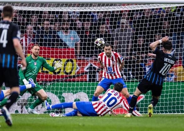 Atletico de Madrid x Club Brugge Ruggeri (Atletico de Madrid) in action during the game against Club Brugge valid for Champions League at the Riyadh Air Metropolitano stadium, in Madrid, today February 24, 2026. Copyright: xx 0L3A1433