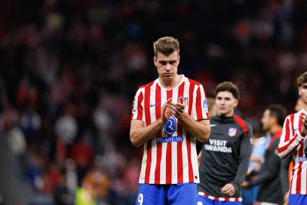 Alexander Sorloth seen during UEFA Champions League knock out phase game between Atletico de Madrid and Club Brugge KV (Maciej Rogowski Ball Raw Images) Madrid Riyadh Air Metropolitano Spain Copyright: xMaciejxRogowskix maciejrogowski_atletico_clubbrugge_2526-64