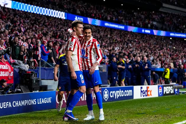 February 24, 2026, Madrid, Madrid, Spain: Alexander Sorloth of Atletico de Madrid celebrates a goal during the UEFA Champions League 2025 26 KO play-offs Second Leg match between Atletico de Madrid and Club Brugge KV at Riyadh Air Metropolitano on February 24, 2026, in Madrid, Spain. Madrid Spain - ZUMAa181 20260224_zaa_a181_141 Copyright: xOscarxJ.xBarrosox