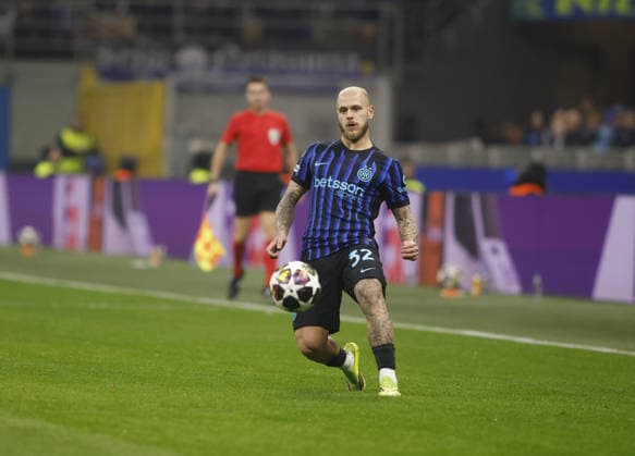 Federico Di Marco of FC Inter during the Uefa Champions League, second leg play-off, season 2025 2026, football match between, FC Internazionale Milano v Fotballklubben Bodo Glimt on 24 February 2026 at â?? Giuseppe Meazza Stadium, San Siro, Milan, Italy Photo Nderim Kaceli  Copyright: xNderimxKaceli IPAxSportx xipa-agency.netx xx IPA_71976904 IPA_Agency_IPA71976904