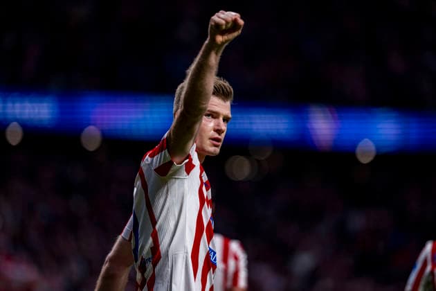 Atletico de Madrid v Club Brugge KV - UEFA Champions League 2025 26 League Knockout Play-off Second Leg Alexander Sorloth of Atletico de Madrid celebrates his goal during the UEFA Champions League 2025 26 League Knockout Play-off Second Leg match between Atletico de Madrid and Club Brugge KV at Estadio Riyadh Air Metropolitano on February 24, 2026 in Madrid, Spain. Madrid Estadio Riyadh Air Metropolitano Madrid Spain Copyright: xAlbertoxGardinx AGardin_20260224_Foot_Champ_Atl_Mad_Bru_1074
