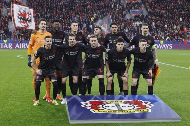 LEVERKUSEN Leverkusen team photo during the UEFA Champions League match between Bayer 04 Leverkusen and Olympiakos Piraeus at the BayArena on February 24, 2026, in Leverkusen, Germany. BART STOUTJESDIJK ANP FOC 2026 2027 xVIxANPxSportx xBartxStoutjesdijkxIVx 551656189 originalFilename: 551656189.jpg