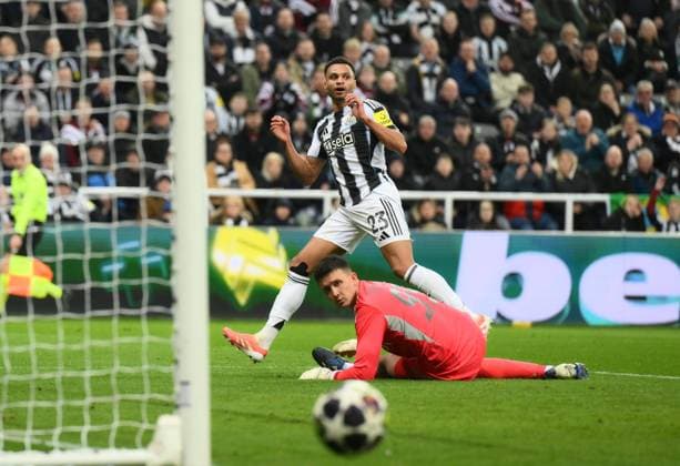 Jacob Murphy of Newcastle United puts a shot wide of the goal Newcastle United v Qarabag, UEFA Champions League, Knockout Round Play-Offs, Second Leg, Football, St James Park, Newcastle, UK - 24 Feb 2026Newcastle St James Park Azerbaijan EDITORIAL USE ONLY No use with unauthorised audio, video, data, fixture lists, club league logos or live services. Online in-match use limited to 120 images, no video emulation. No use in betting, games or single club league player publications. Copyright: xRichardxLee Shutterstockx 16693044ax