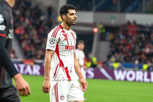 UEFA Champions League 2025 2026 Bayer 04 Leverkusen vs. Olympiakos Piräus, Play-Offs Rückrunde, Dienstag, 23.02.2026 BayArena (Nordrhein-Westfalen, Deutschland) Mehdi Taremi (Olympiakos Piräus, 99) Copyright: xCelinaxLeiersx