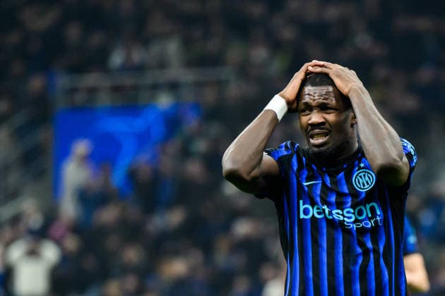 260224 Marcus Thuram of Inter looks dejected during the UEFA Champions League football match between Inter and Bodo Glimt on February 24, 2026 in Milan. Photo: Marius Simensen BILDBYRAN COP 238 MM0057 bbeng football fotball fotboll soccer uefa champions league mesterligaen bodo glimt inter fc internazionale milano Copyright: MARIUSxSIMENSEN BB260224BB384