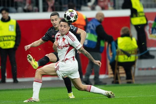 UEFA Champions League Bayer 04 Leverkusen vs Olympiacos Lucas Vazquez of Bayer 04 Leverkusen during the UEFA Champions League match against Olympiacos at BayArena. 2025 Taisei Films. All rights reserved. Copyright: xTaiseixIwamotox