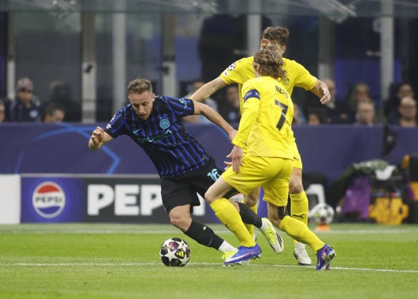 Davide Frattesi of FC Inter during the Uefa Champions League, second leg play-off, season 2025-2026, football match between, FC Internazionale Milano v Fotballklubben Bodo Glimt on 24 February 2026 at â?? Giuseppe Meazza Stadium, San Siro, Milan, Italy Photo Nderim Kaceli  Copyright: xNderimxKaceli IPAxSportx xipa-agency.netx xx IPA_71979154 IPA_Agency_IPA71979154
