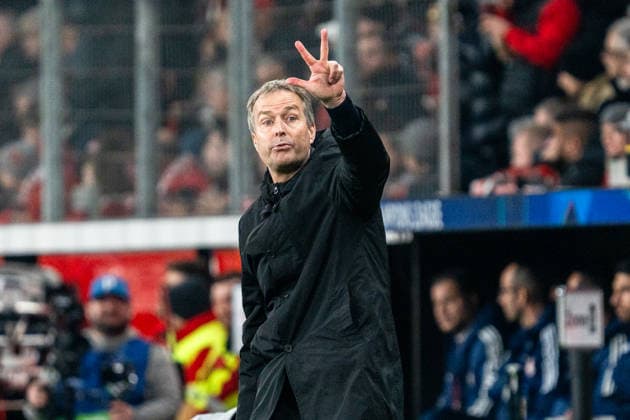 UEFA Champions League 2025 2026 Bayer 04 Leverkusen vs. Olympiakos Piräus, Play-Offs Rückrunde, Dienstag, 23.02.2026 BayArena (Nordrhein-Westfalen, Deutschland) Kasper Hjulmand (Cheftrainer) Copyright: xCelinaxLeiersx