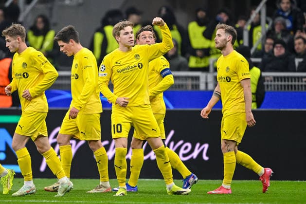 Jens Petter Hauge (FK Bodo Glimt) celebrates after scoring his team s first goal during the UEFA Champions League 2025 26 League Knockout Play-off Second Leg match between FC Internazionale Milano and FK Bodo Glimt at Stadio San Siro on February 24, 2026 in Milan, Italy. (Photo by Harry Langer DeFodi Images) -