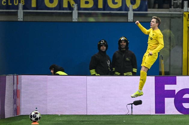 JENS PETTER HAUGE of FK Bodo Glimt celebrating after a goal during the UEFA Champions League 2025 2026 Knockout Play-off Second Leg between Inter FC Internazionale and FK Bodo Glimt, 24 of February 2026, at Giuseppe Meazza San Siro Siro stadium in Milan, Italy  Copyright: xTizianoxBallabio IPAxSportx xipa-agency.netx xx IPA_71980755 IPA_Agency_IPA71980755
