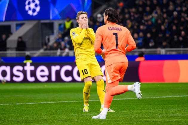 260224 Jens Petter Hauge of Bodo Glimt during the UEFA Champions League football match between Inter and Bodo Glimt on February 24, 2026 in Milan. Photo: Marius Simensen BILDBYRAN COP 238 MM0057 bbeng football fotball fotboll soccer uefa champions league mesterligaen bodo glimt inter fc internazionale milano Copyright: MARIUSxSIMENSEN BB260224BB511