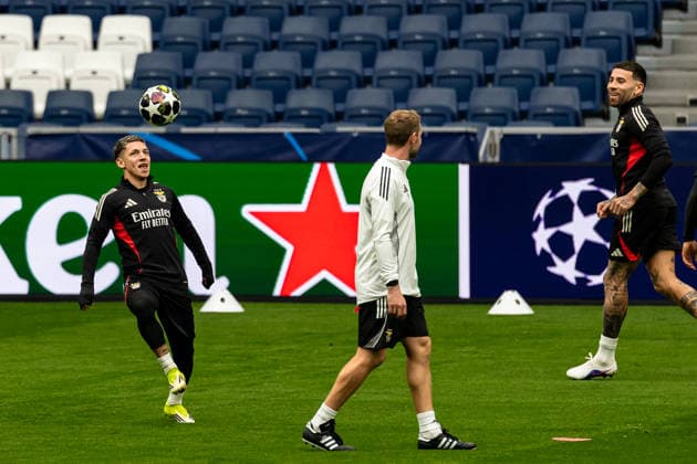 FBL-Uefa Champions League 2025-26 Real Madrid - SL Benfica, Gianluca Prestianni of Benfica training Copyright: HMBxMedia CarlosxSilva