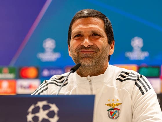 FBL-Uefa Champions League 2025-26 Real Madrid - SL Benfica, press conference, PK, Pressekonferenz Head Assistant Coach João Tralhão of SL Benfica speaks to journalists Copyright: HMBxMedia CarlosxSilva