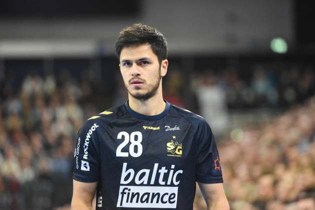 Handball I Herren I Saison 2025-2026 I EHF European League I Hauptrunde I 2. Spieltag I SG Flensburg-Handewitt - Montpellier HB I 24.02.2026 Patrick Volz (28, SG Flensburg-Handewitt) Copyright: xLobeca JanxKirschnerx