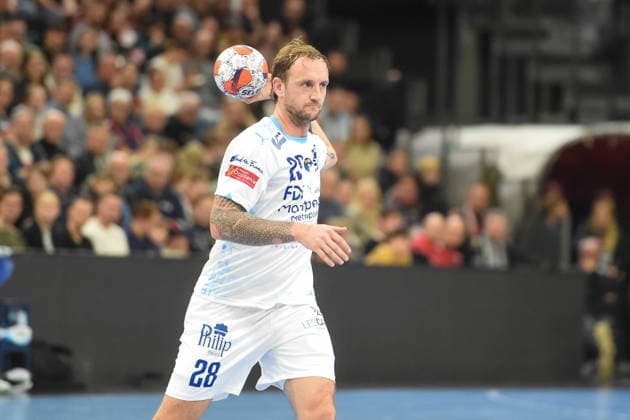 Handball I Herren I Saison 2025-2026 I EHF European League I Hauptrunde I 2. Spieltag I SG Flensburg-Handewitt - Montpellier HB I 24.02.2026 Valentin Porte (28, Montpellier HB) Copyright: xLobeca JanxKirschnerx