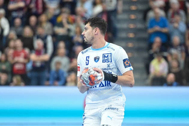 Handball I Herren I Saison 2025-2026 I EHF European League I Hauptrunde I 2. Spieltag I SG Flensburg-Handewitt - Montpellier HB I 24.02.2026 Kyllian Villeminot (5, Montpellier HB) Copyright: xLobeca JanxKirschnerx