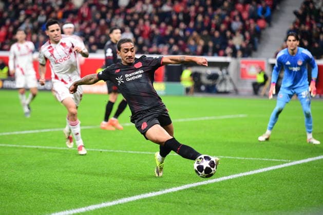 Bayer 04 Leverkusen v Olympiacos - UEFA Champions League LEVERKUSEN, GERMANY - FEBRUARY 24: Arthur of Bayer 04 Leverkusen in action during the UEFA Champions League play-off match between Bayer 04 Leverkusen and Olympiacos at BayArena in Leverkusen, Germany, on February 24, 2026. Hesham Elsherif Anadolu Leverkusen Germany. Editorial use only. Please get in touch for any other usage.  Copyright: x2026xAnadoluxHeshamxElsherifx