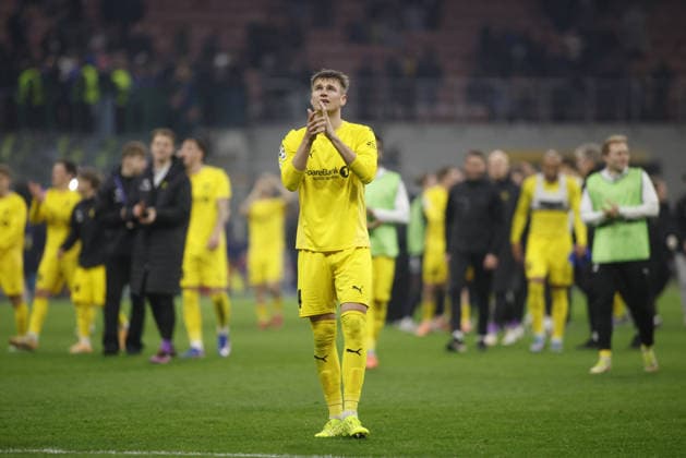CALCIO - UEFA Champions League - Inter - FC Internazionale vs FK Bodo Glimt Odin Bjortuft of FK Bodo Glimt during the Uefa Champions League, second leg play-off, season 2025-2026, football match between, FC Internazionale Milano v Fotballklubben Bodo Glimt on 24 February 2026 at â?? Giuseppe Meazza Stadium, San Siro, Milan, Italy Photo Nderim Kaceli Milan Italy  Copyright: xIPAxSport ABACAx