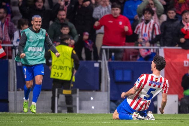 February 24, 2026, Madrid, Madrid, Spain: MADRID, SPAIN - FEBRUARY 24: JOHNNY CARDOSO of Atletico de Madrid is seen celebrating his action during the UEFA Champions League 2025 26 Knockout match second lag between Atletico de Madrid and Club Brugge KV, at Riyadh Air Metropolitano Stadium on February 23, 2026 in Madrid, Spain Atletico De Madrid X Club Brugge KV - UEFA Champions League  - ZUMAl192 20260224_zsp_l192_102 Copyright: xMiguelxLemosx