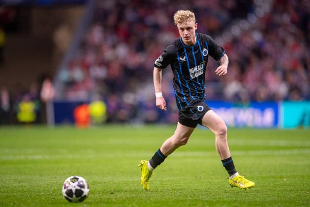 February 24, 2026, Madrid, Madrid, Spain: MADRID, SPAIN - FEBRUARY 24: JOAQUIN SEYS of Club Brugge KV is seen on action during the UEFA Champions League 2025 26 Knockout match second lag between Atletico de Madrid and Club Brugge KV, at Riyadh Air Metropolitano Stadium on February 23, 2026 in Madrid, Spain Madrid Spain - ZUMAl192 20260224_zsp_l192_117 Copyright: xMiguelxLemosx