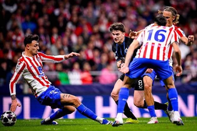 Atletico de Madrid v Club Brugge - UEFA Champions League MADRID, SPAIN - FEBRUARY 24 : Tzolis Christos forward of Club Brugge during the UEFA Champions League 2025 26 knockout phase play-off match second leg between Atletico de Madrid and Club Brugge on February 24, 2026 in Madrid, Spain, 24 02 2026  Copyright: xTomasxSiskx