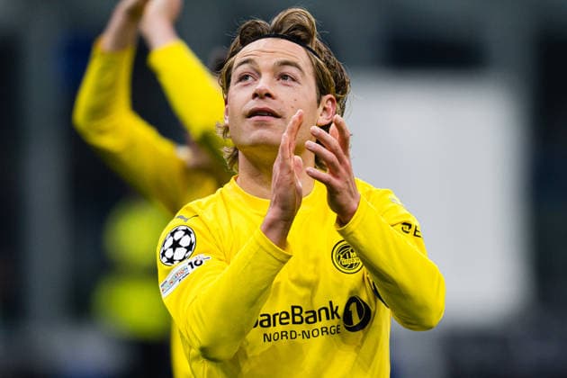 260224 Patrick Berg of Bodo Glimt after the UEFA Champions League football match between Inter and Bodo Glimt on February 24, 2026 in Milan. Photo: Marius Simensen BILDBYRAN COP 238 MM0057 bbeng bodo glimt fc internazionale milano football fotball fotboll inter mesterligaen soccer uefa champions league Copyright: MARIUSxSIMENSEN BB260224BB671