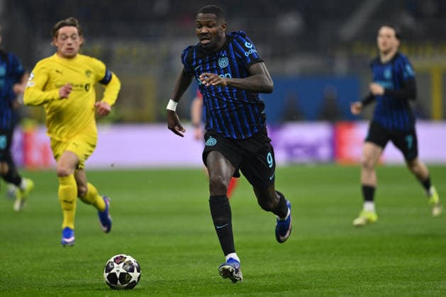 CALCIO - UEFA Champions League - Inter - FC Internazionale vs FK Bodo Glimt Marcus Thuram of F.C. Inter is in action during the UEFA Champions League 2025 26 League Knockout Play-off Second Leg match between F.C. Inter and FK Bodo Glimt at the San Siro Stadium on February 24, 2026 in Milan, Italy. Milan Italy  Copyright: xIPAxSport ABACAx